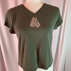 Tommy Hilfiger military green dog tag tee size L